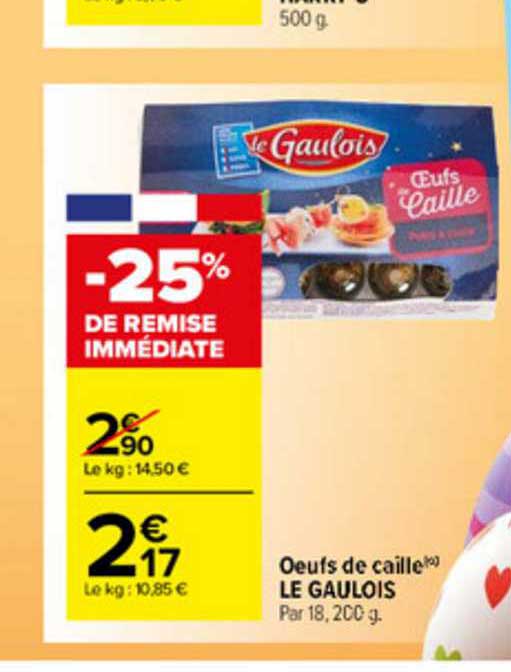 oeufs de caille le gaulois