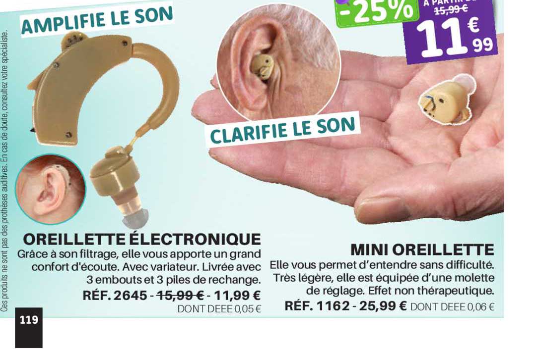 oreillette électronique mini oreillette