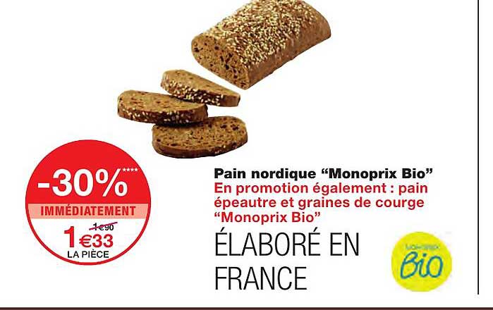 pain nordique "monoprix bio"