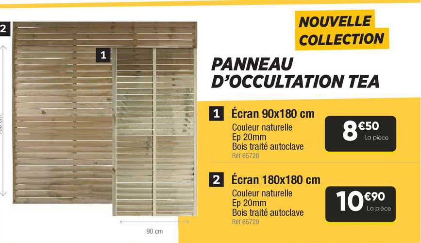 panneau d'occultation tea