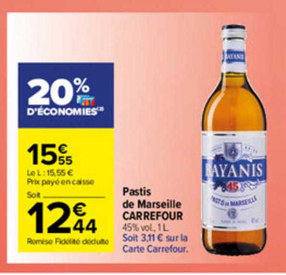 Pastis De Marseille Carrefour