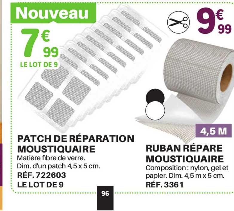 Patch De Réparation Moustiquaire, Ruban Répare Moustiquaire