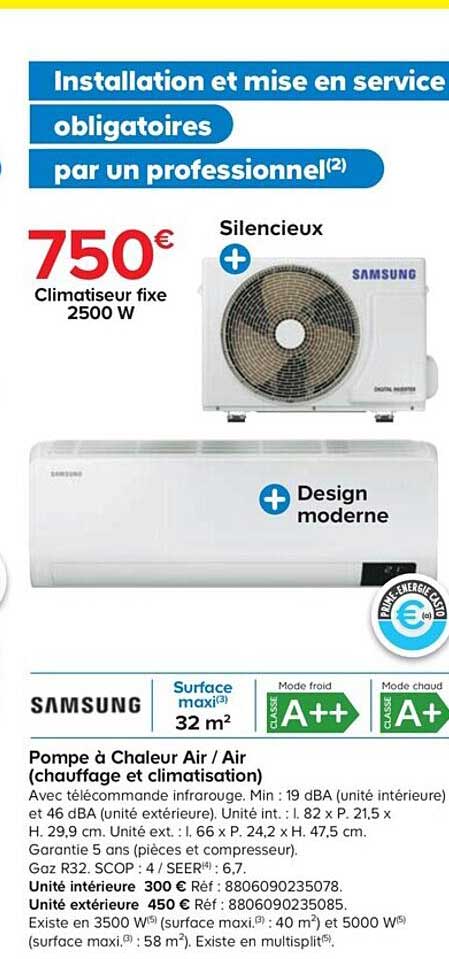 Pompe à Chaleur Air - Air (chauffage Et Climatisation) Samsung