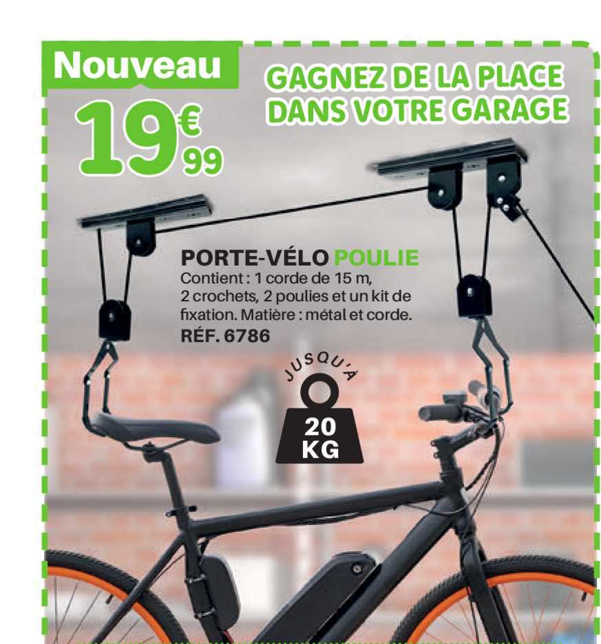 porte-vélo poulie