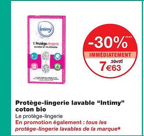 protège-lingerie lavable "intimy" coton bio