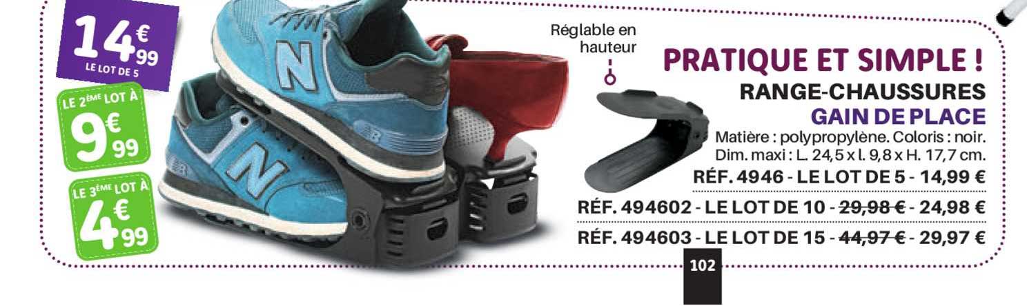 range-chaussures gain de place
