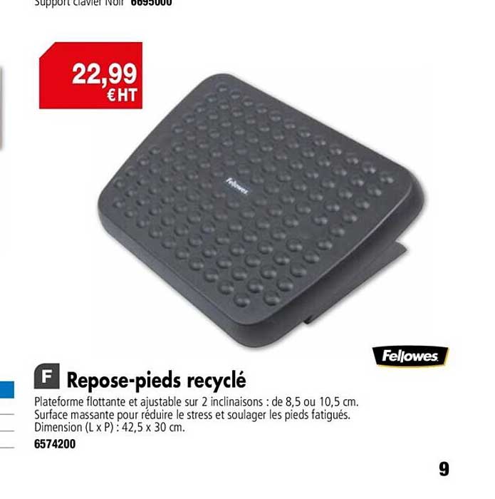 repose-pieds recyclé fellowes