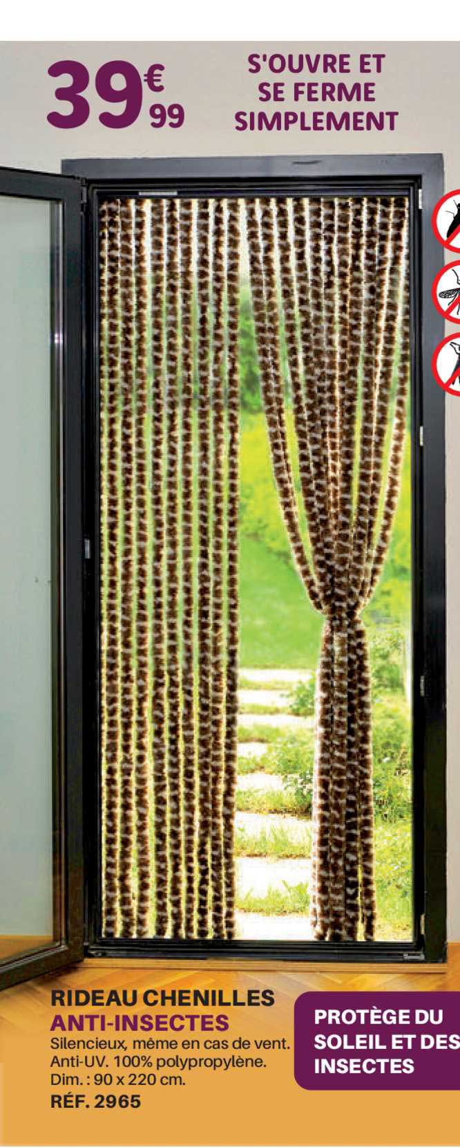 rideau chenilles anti-insectes