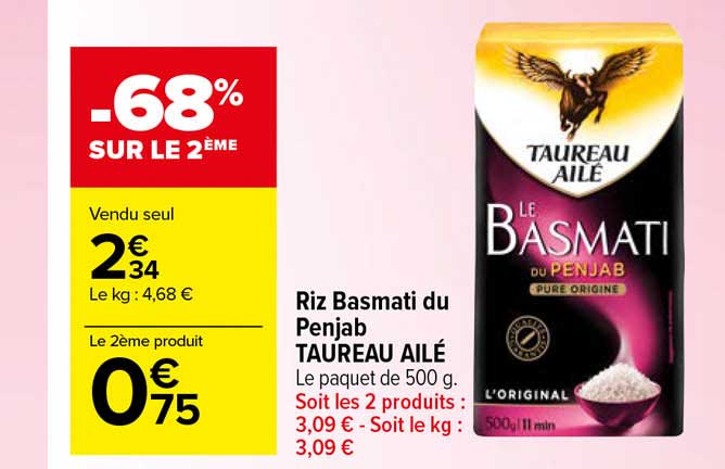 Riz Basmati Du Penjab Taureau Ailé
