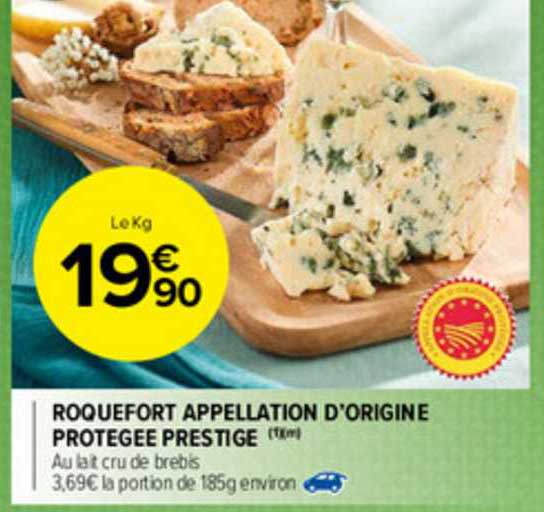 roquefort appellation d'origine protégée prestige
