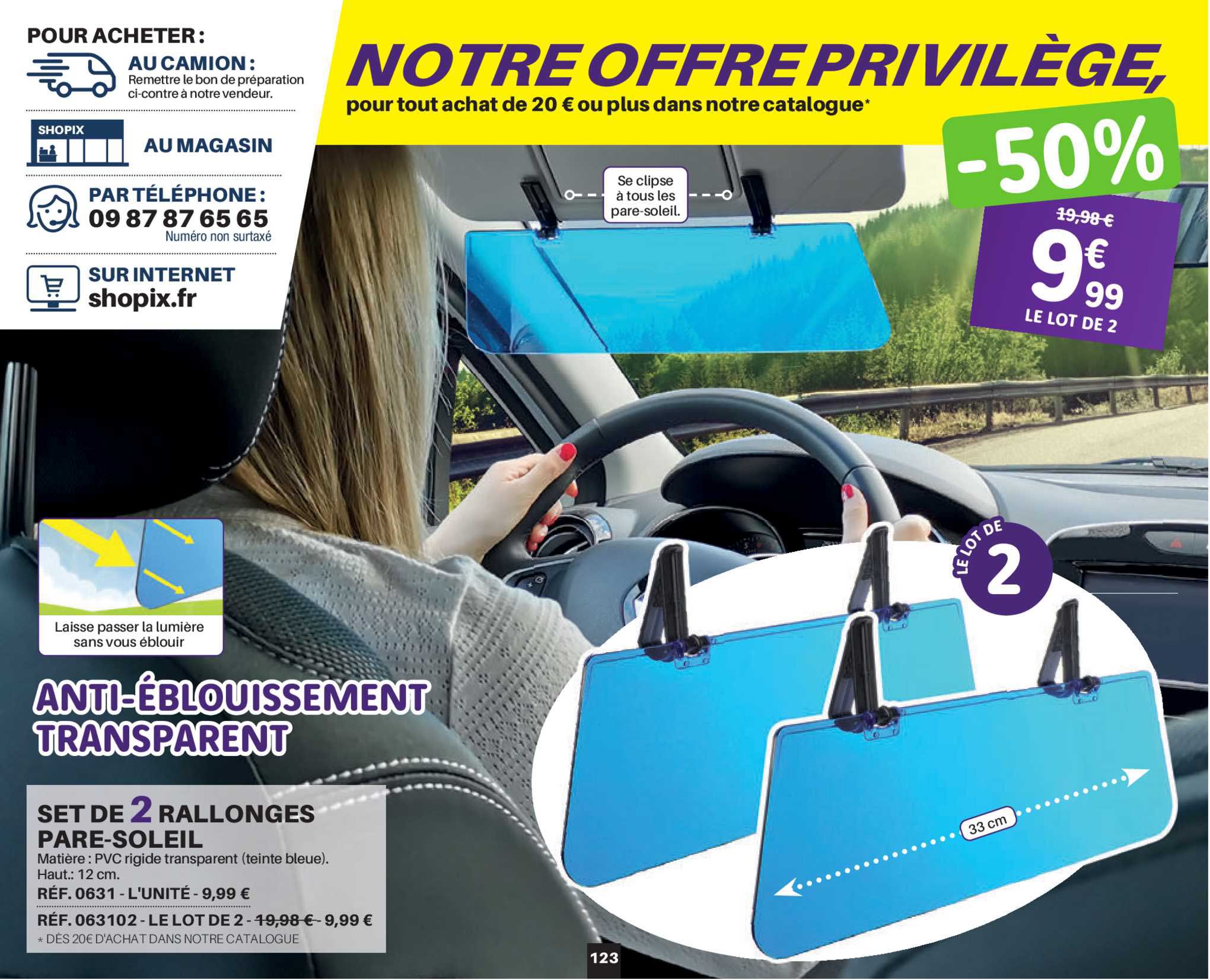 set de 2 rallonges pare-soleil