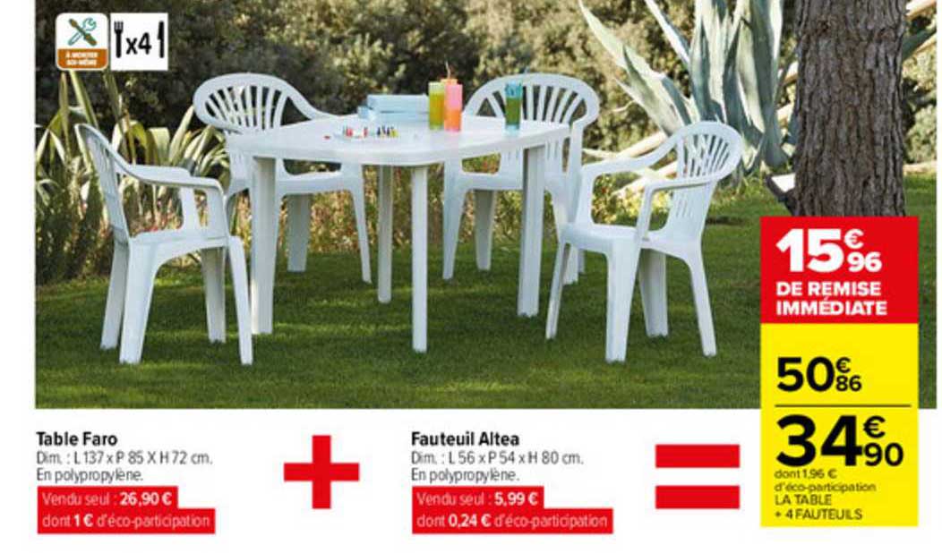 Table Faro, Fauteuil Altea