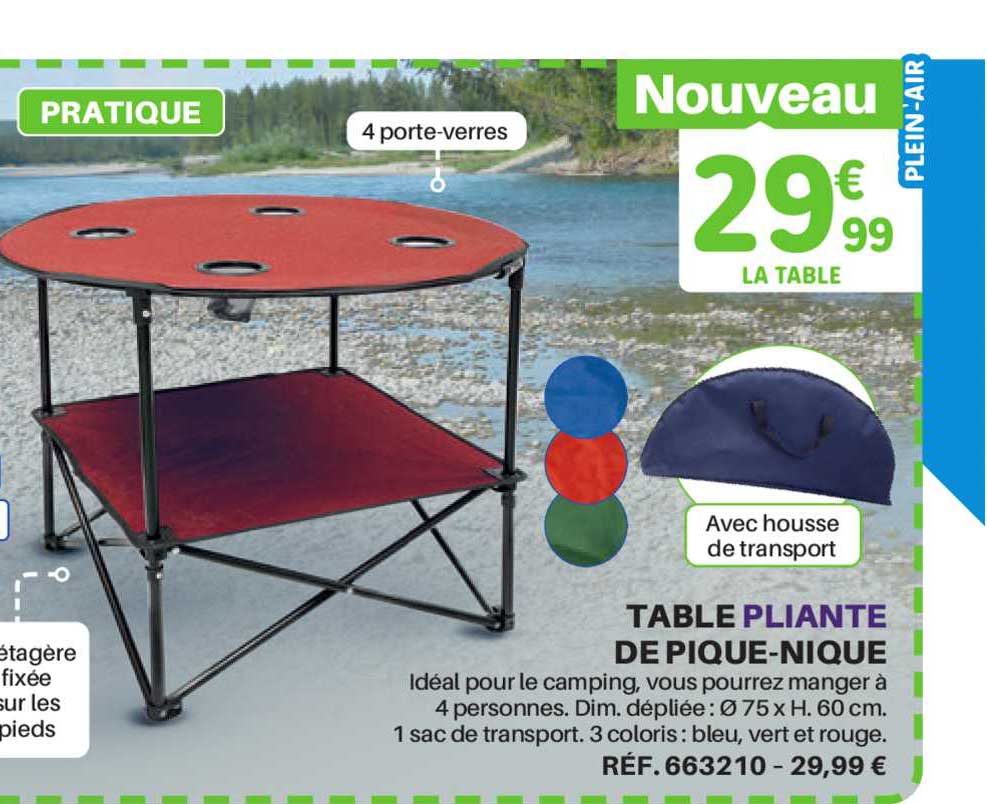 table pliante de pique-nique