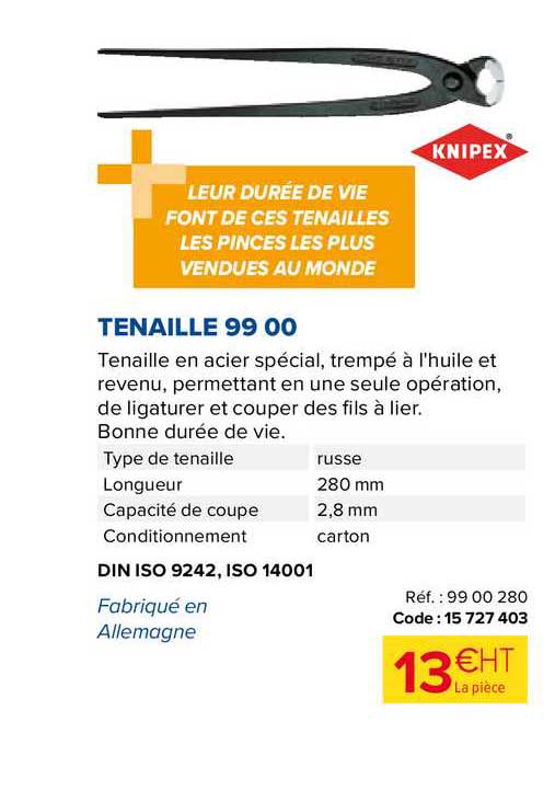 Tenaille 99 00