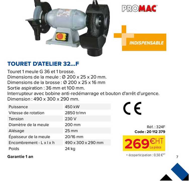 touret d'atelier 32...f promac