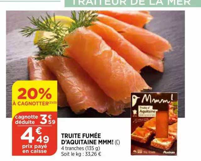 truite fumée d'aquitaine mmm!