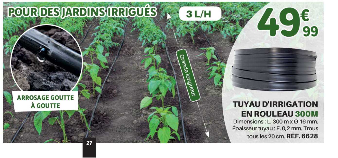 Tuyau D'irrigation En Rouleaux 300 M