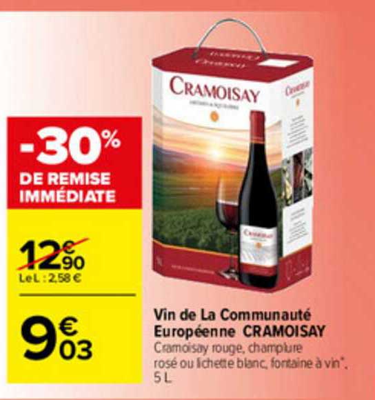 vin de la communauté européenne cramoisay