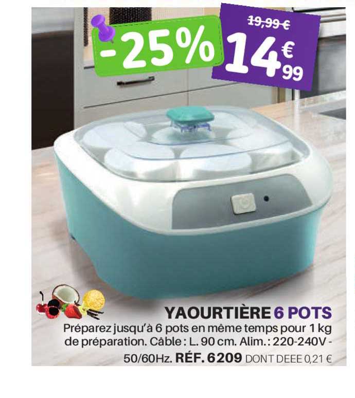yaourtière 6 pots