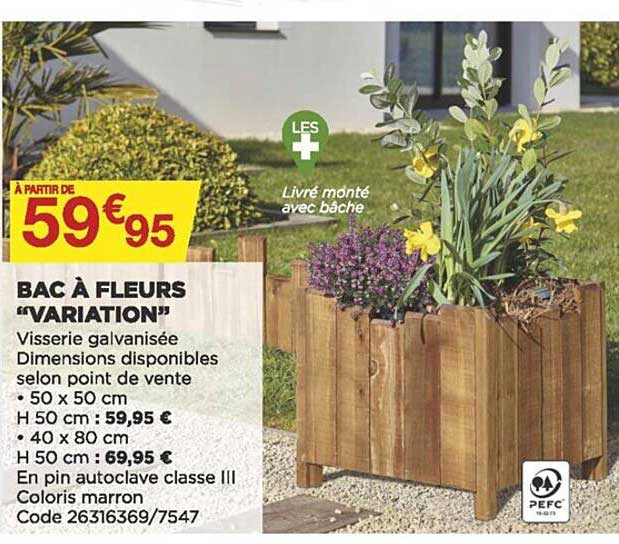 bac à fleurs "variation"