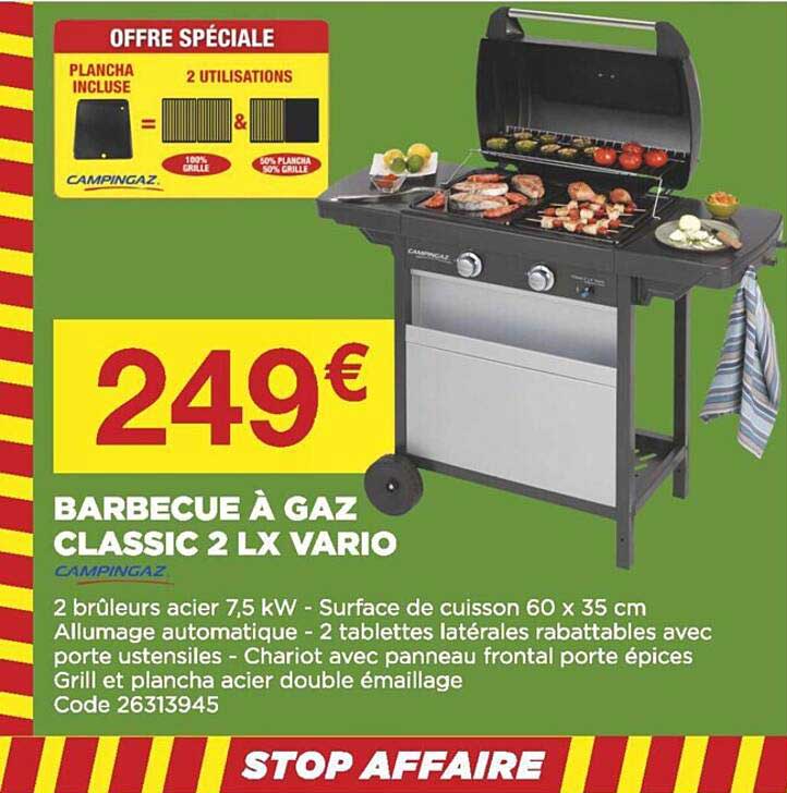 barbecue à gaz classic 2 lx vario campingaz