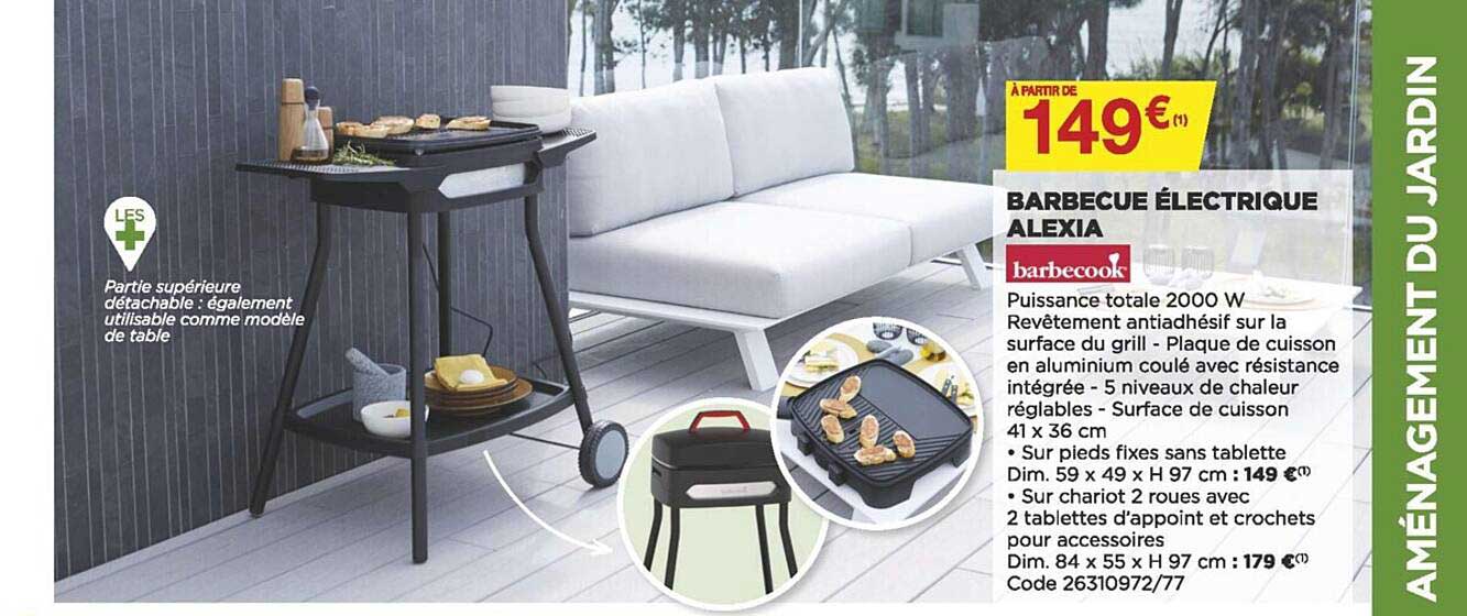 barbecue élect alexia barbecook
