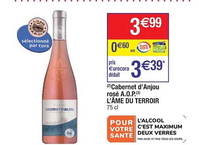 cabernet d'anjour rosé a.o.p. l'âme du terroir