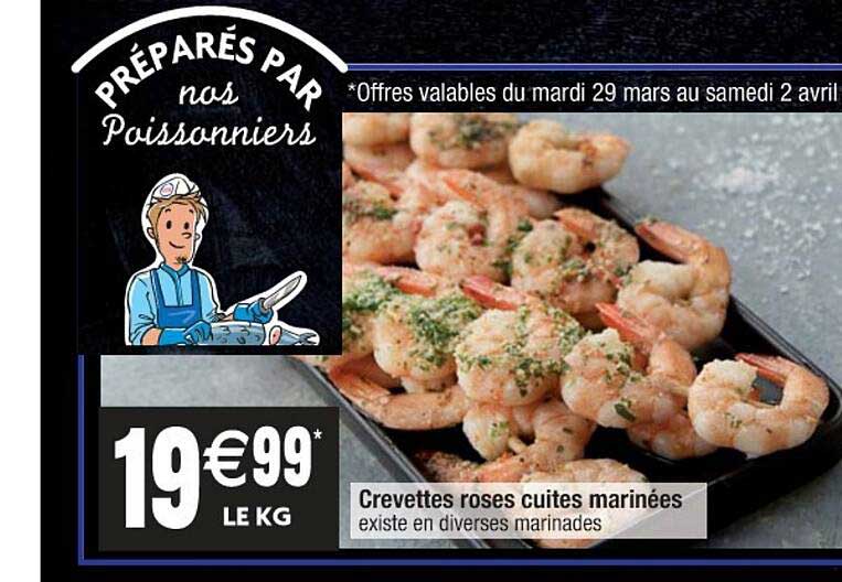 Crevettes Roses Cuites Marinées