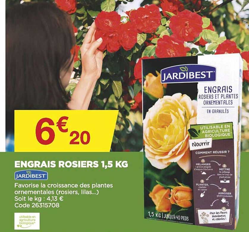 engrais rosiers 1.5 kg jardibest