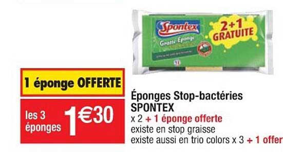 éponges stop-bactéries spontex