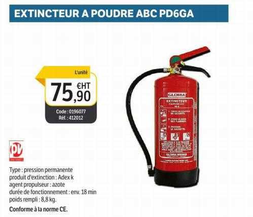 Extincteur à Poudre Abc Pd6ga