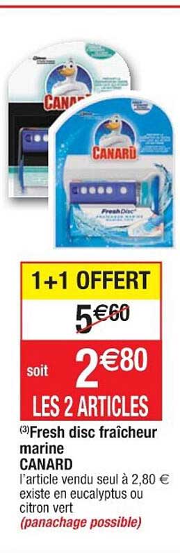 fresh disc fraîcheur marien canard 1+1 offert