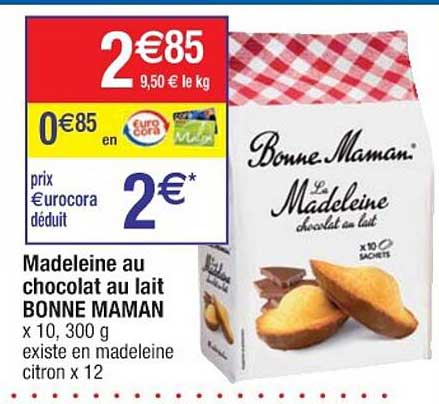 Madeleine Au Chocolat Au Lait Bonne Maman