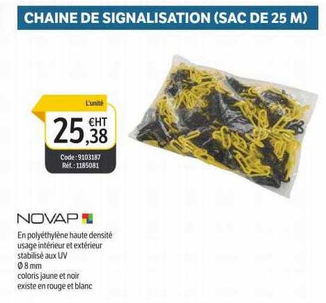 novap chaine de signalisation (sac de 25 m)