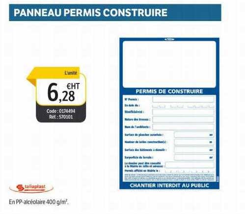 panneau permis construire