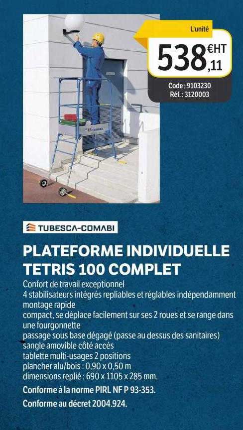 plateforme individuelle tetris 100 complet