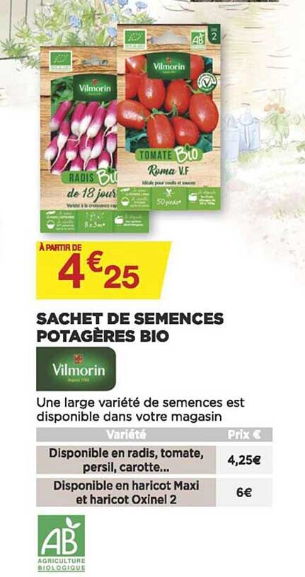 sachet de semences potagères bio