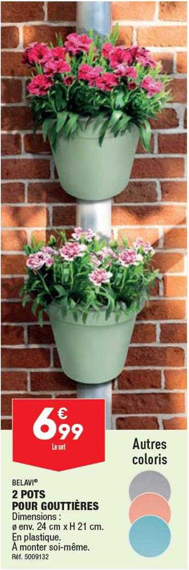 2 pots pour gouttières belavi