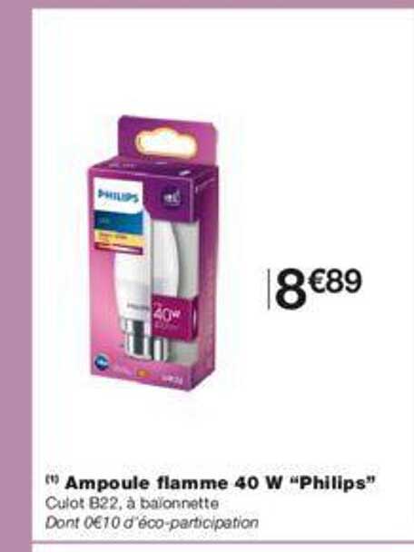 ampoule flamme 40w "philips"