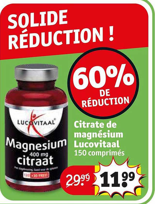 citrate de magnésium lucovitaal