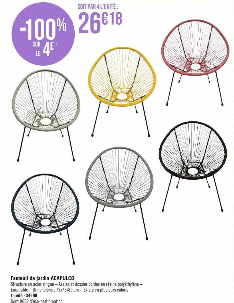 fauteuil de jardin acapulco