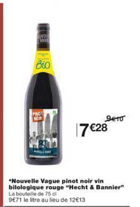 nouvelle vague pinot noir vin biologique rouge "hecht & bannier"
