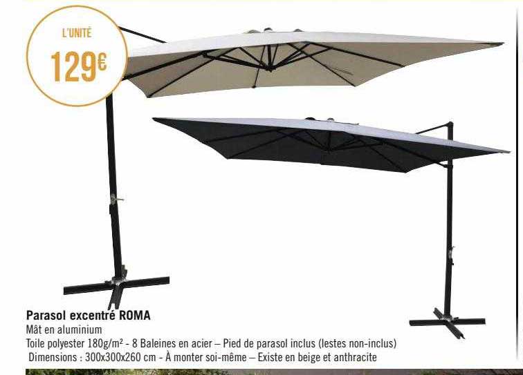 parasol excentré roma