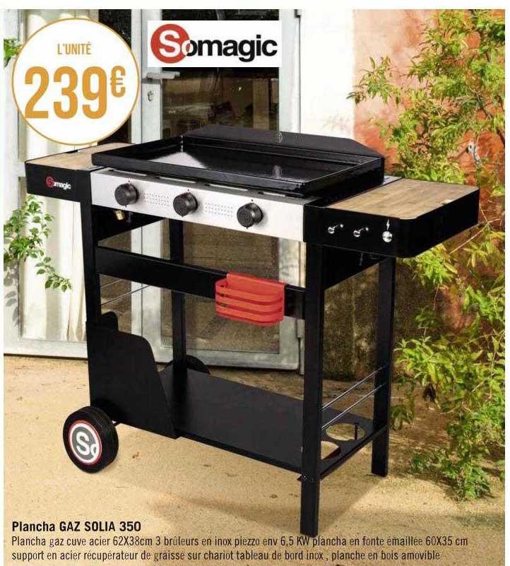 plancha gaz solia 350 somagic