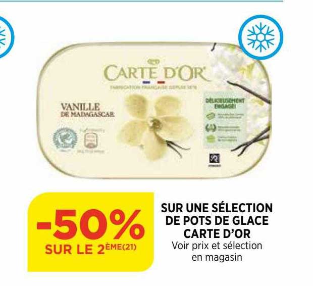 pots de glace carte d'or