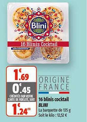 16 Blinis Cocktail Blini