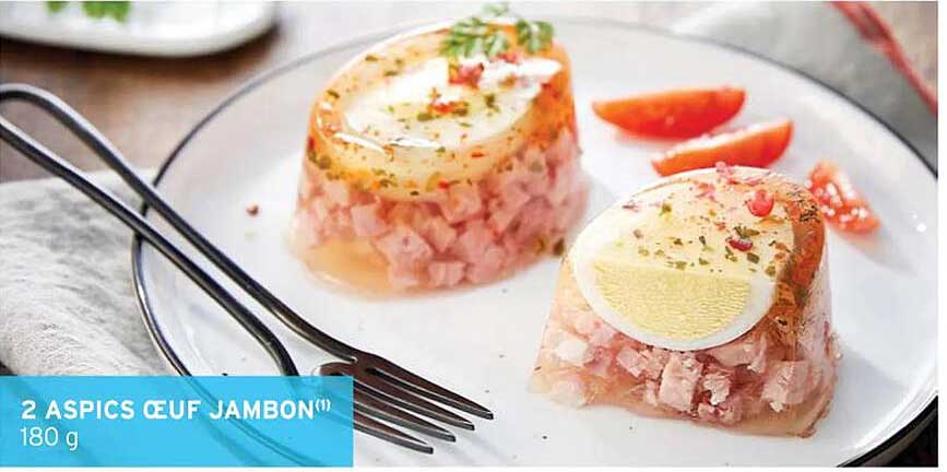 2 aspics œuf jambon