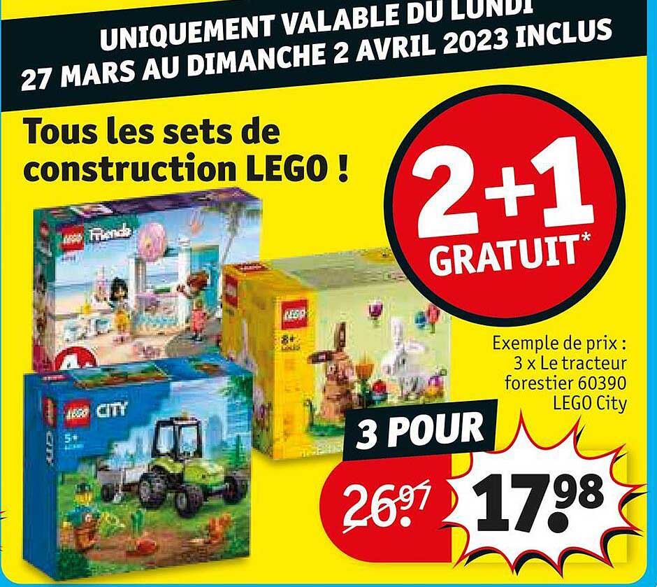 3 x le tracteur forestier lego city