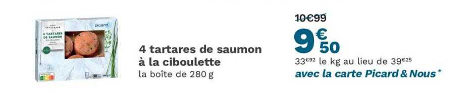 4 tartares de saumon à la ciboulette