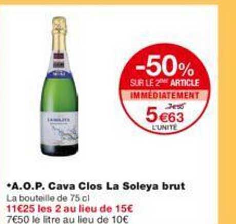 a.o.p. cava clos la soleya brut